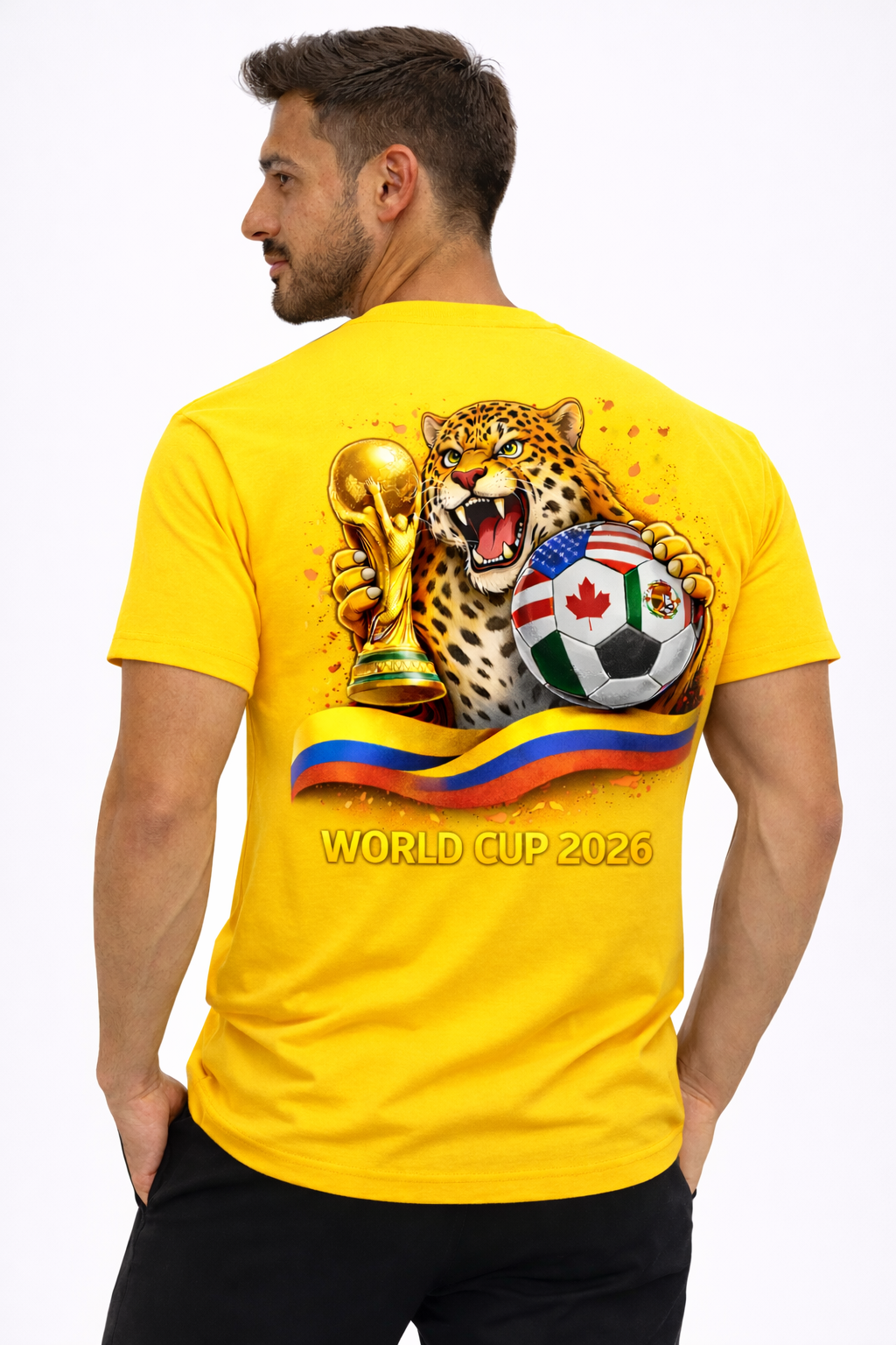 fan t-shirt colombia world cup 2026 – yellow | supporter edition | galvis sports