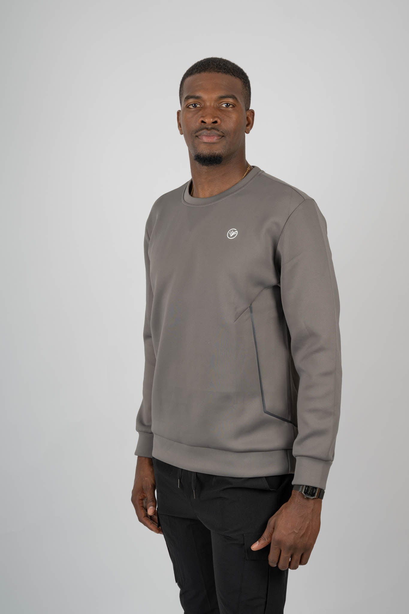 performance sweater – dark grey | premium athletic crewneck | galvis sports