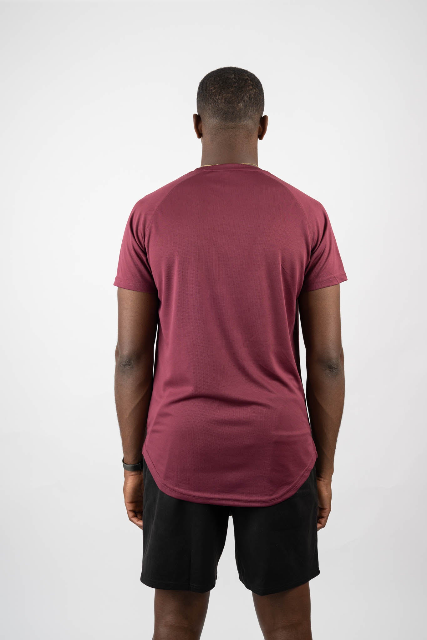 men’s dark wine red performance t-shirt | premium gym training top | galvis sports
