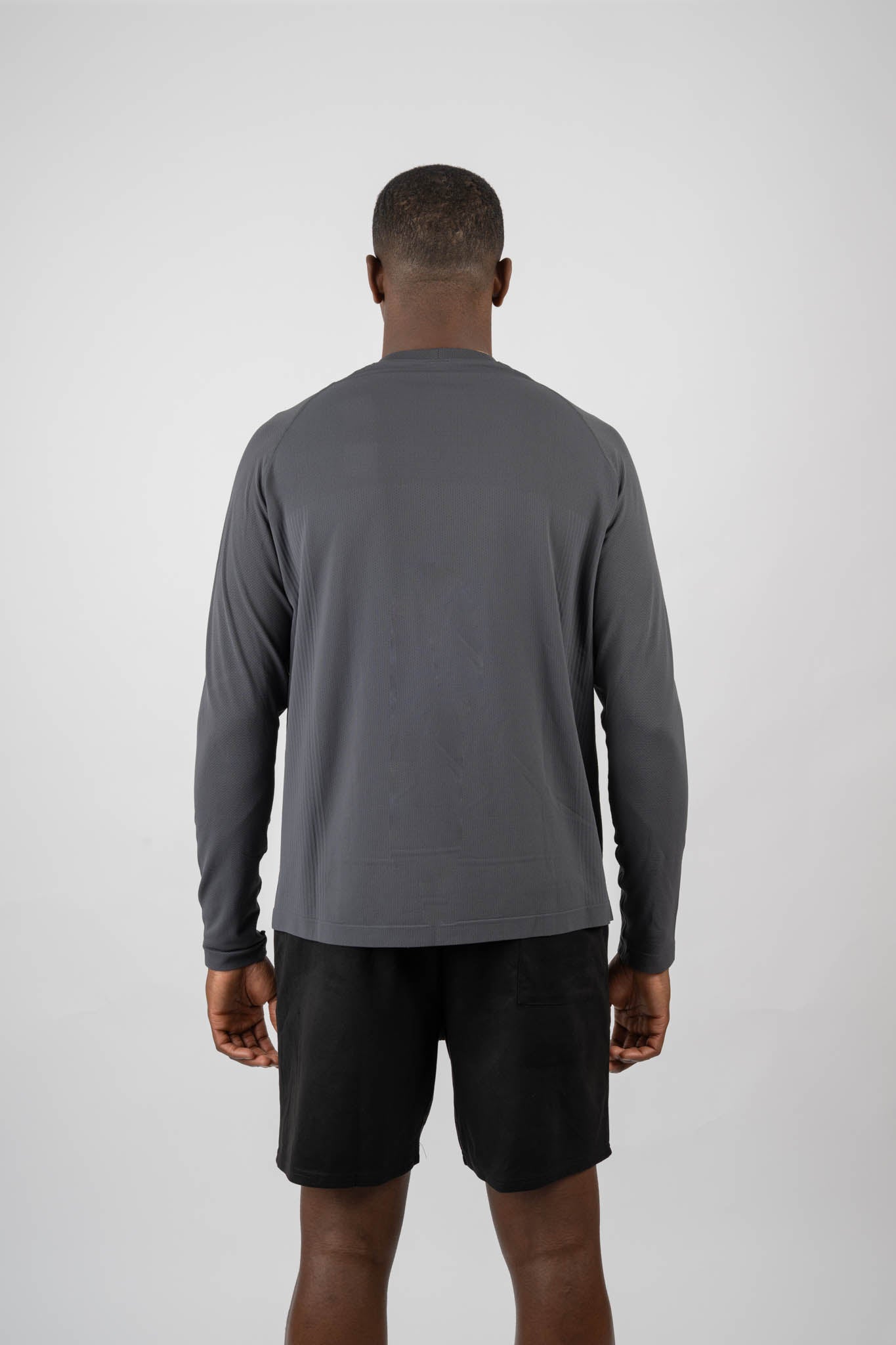 performance long sleeve – grey | athletic training top | galvis sports
