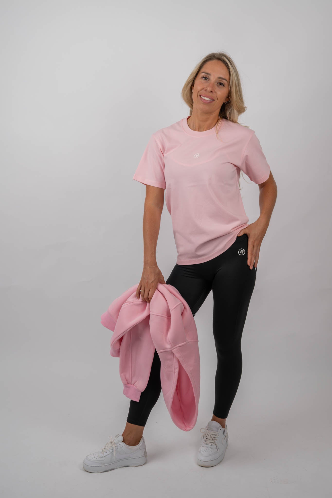 soft pink hoodie & jogger set women | premium athletic tracksuit | galvis sports