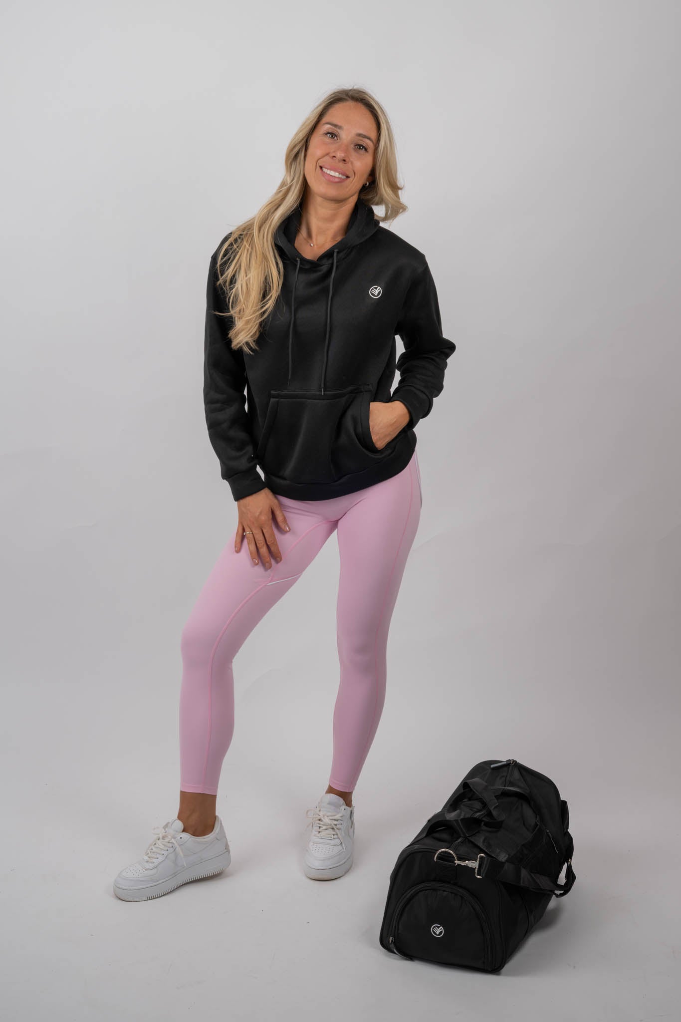 classic black hoodie & jogger set women | premium tracksuit | galvis sports