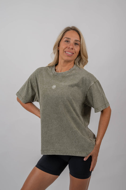 Washed Oversized T-Shirt (Army Green)