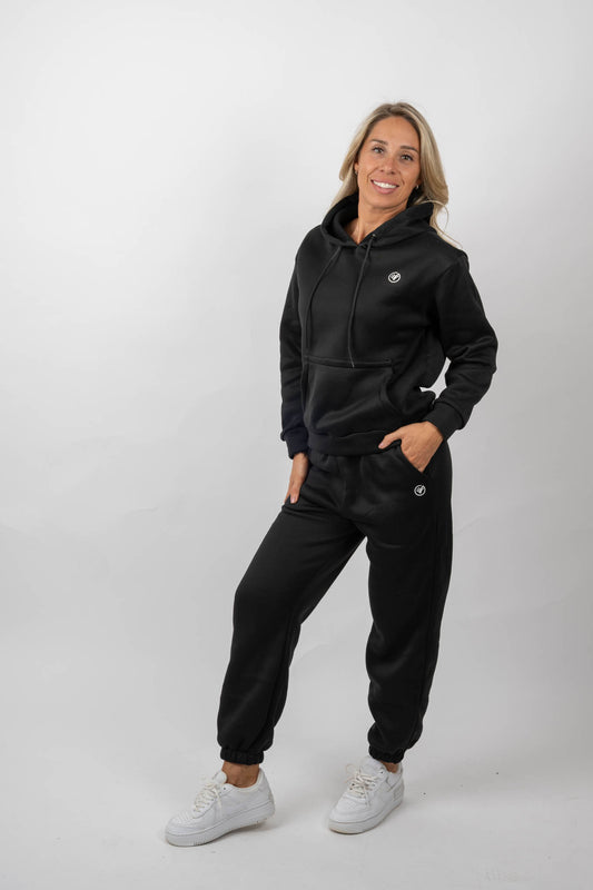 Classic Black Hoodie & Jogger Set