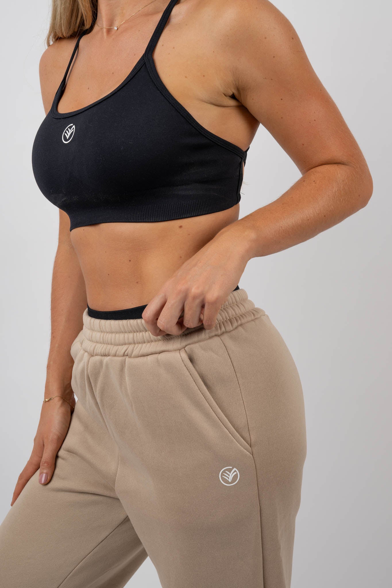 premium fleece tracksuit – beige | luxury athleisure set | galvis sports