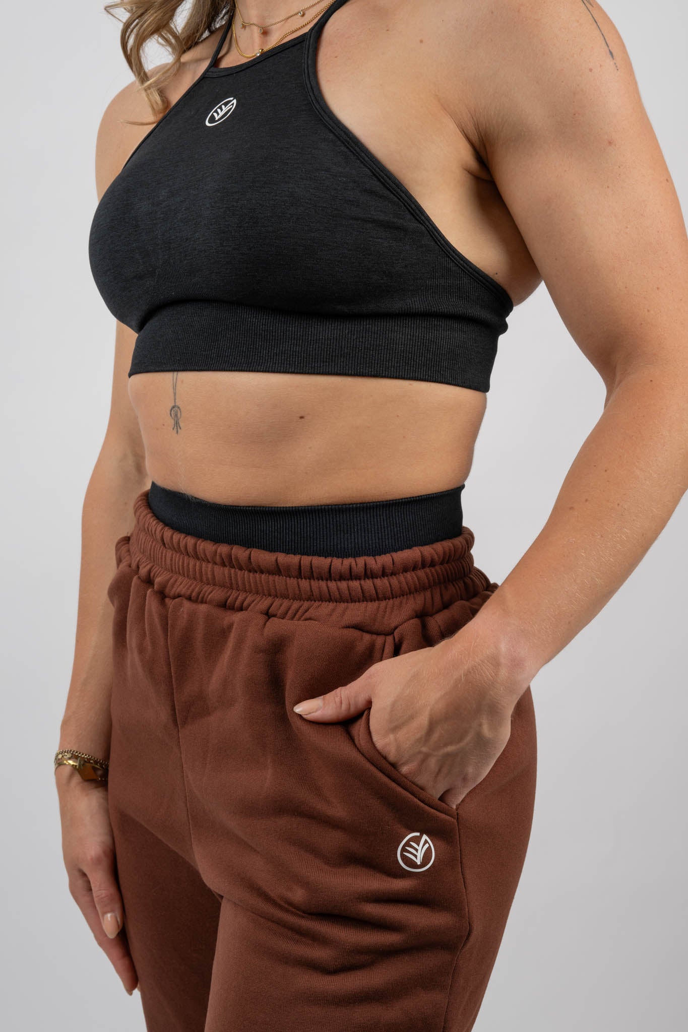premium fleece tracksuit – brown | luxury athleisure set | galvis sports