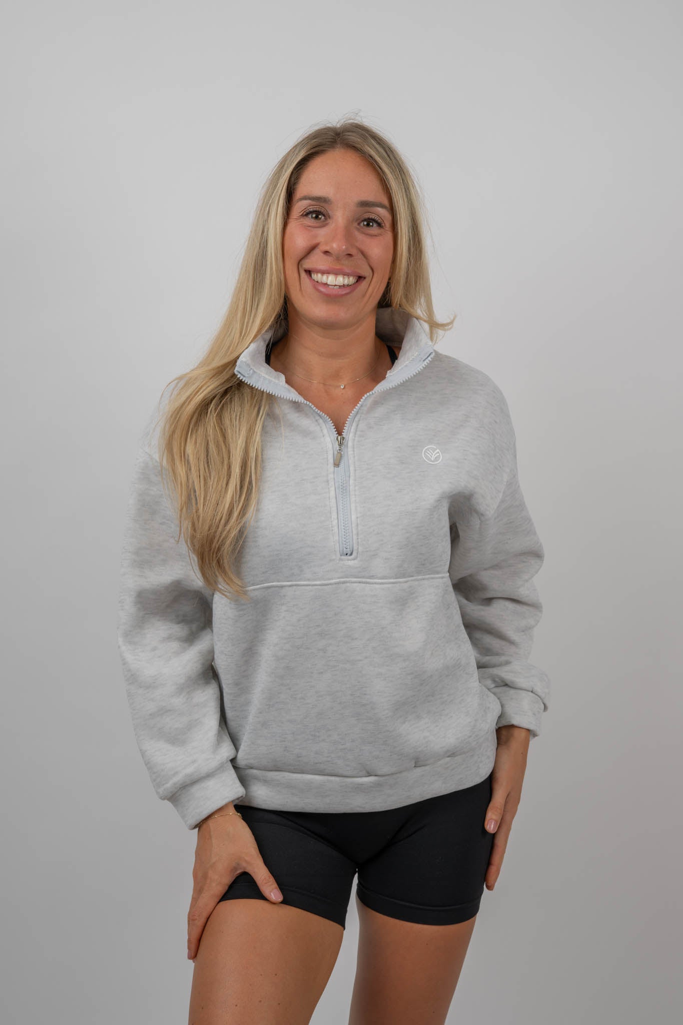 half-zip tracksuit – grey | premium athletic set | galvis sports