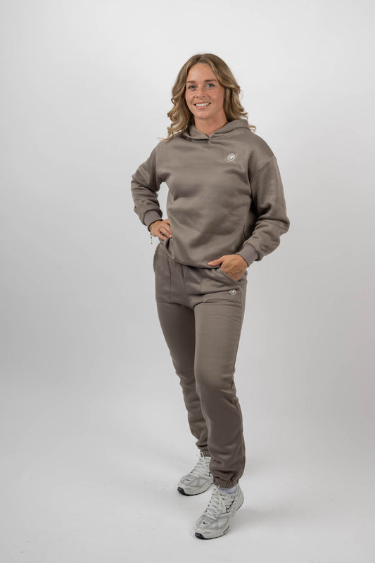 Taupe Hoodie & Jogger Set
