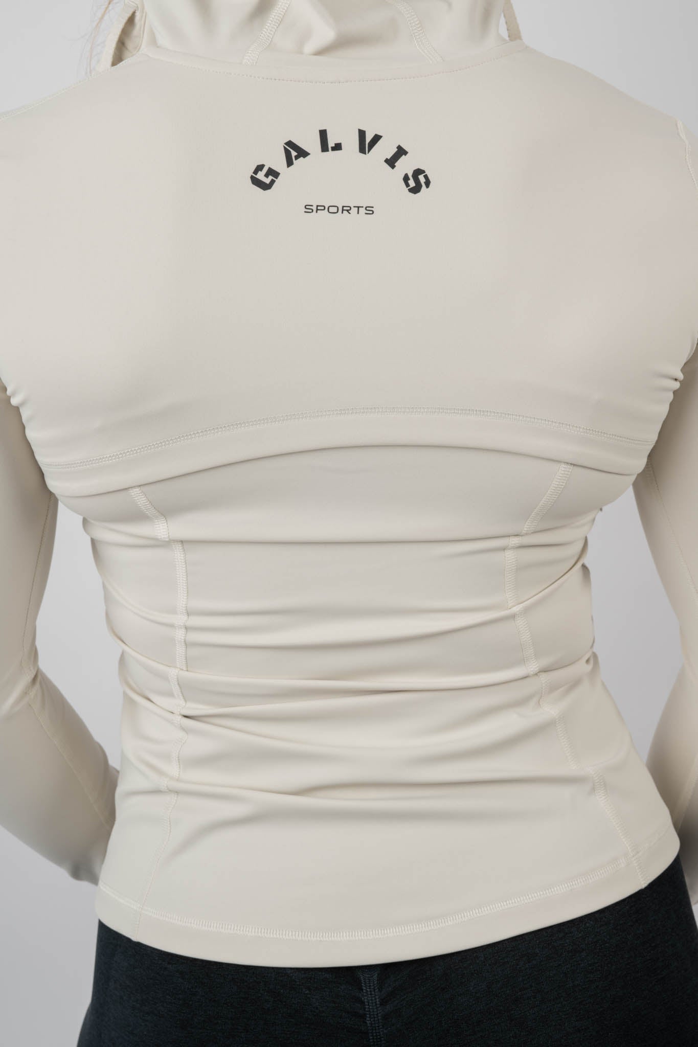 signature zip jacket – broken white | premium athletic layer | galvis sports