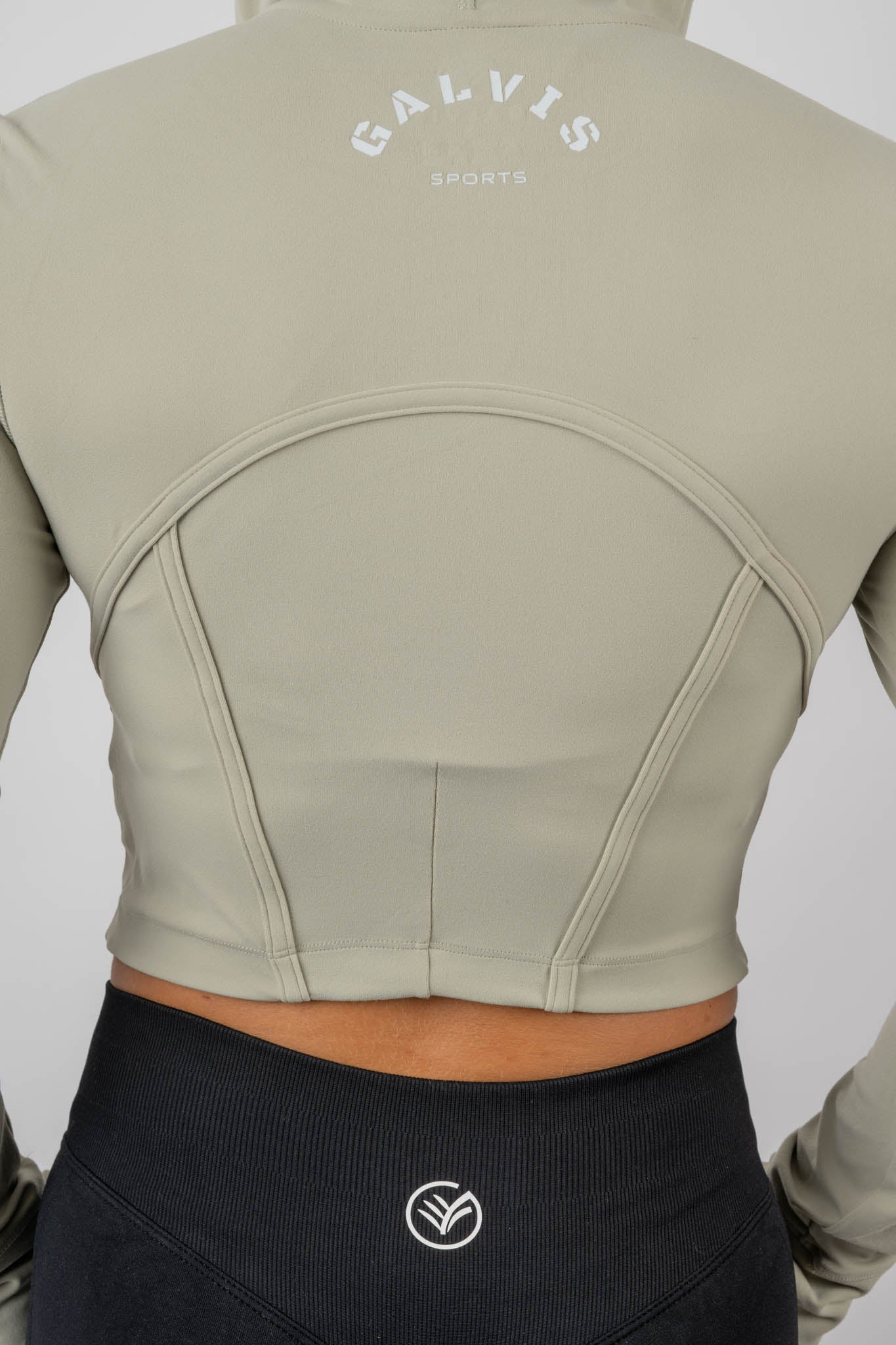cropped zip jacket – sage green | women’s athletic layer | galvis sports