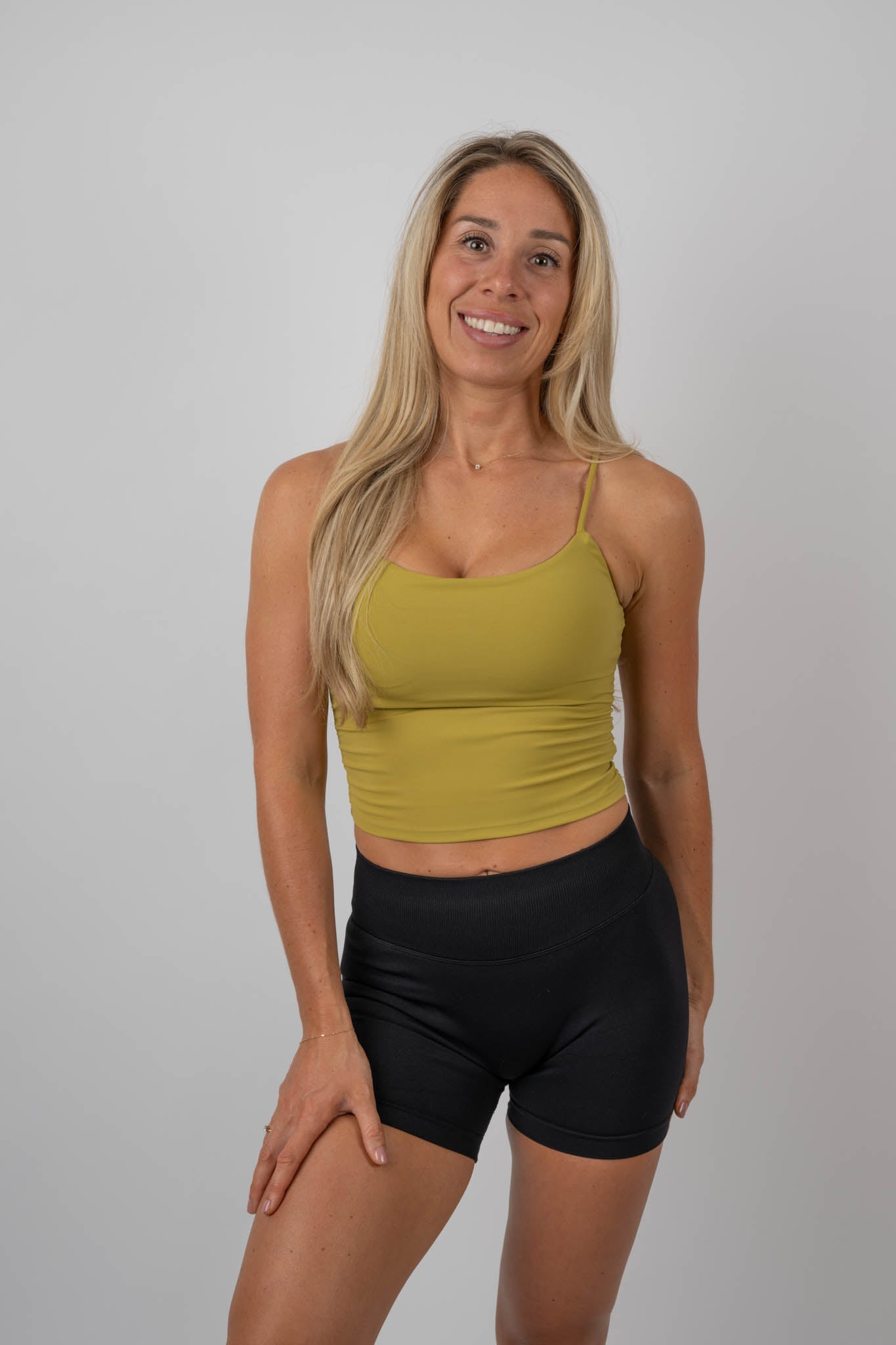 essential support sports bra – mustard yellow | women’s gym bra | galvis sports