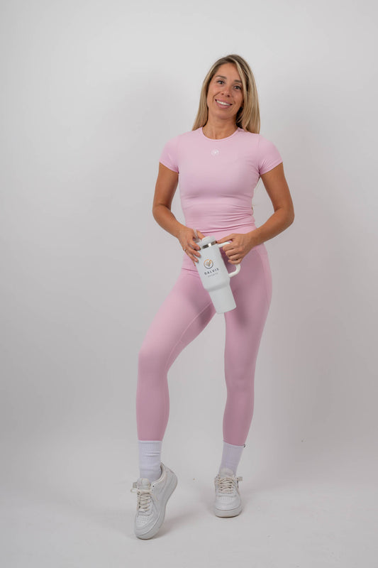 Seamless Legging Set (Light Pink)