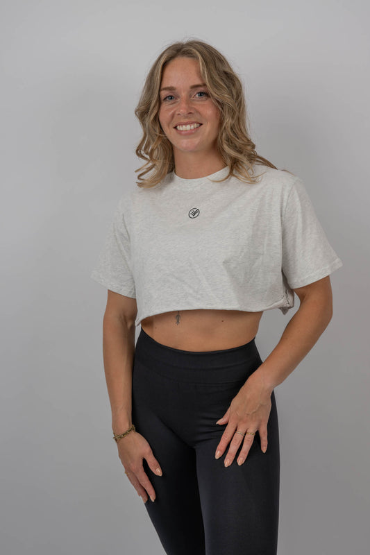 Cropped T-Shirt (Light Grey)