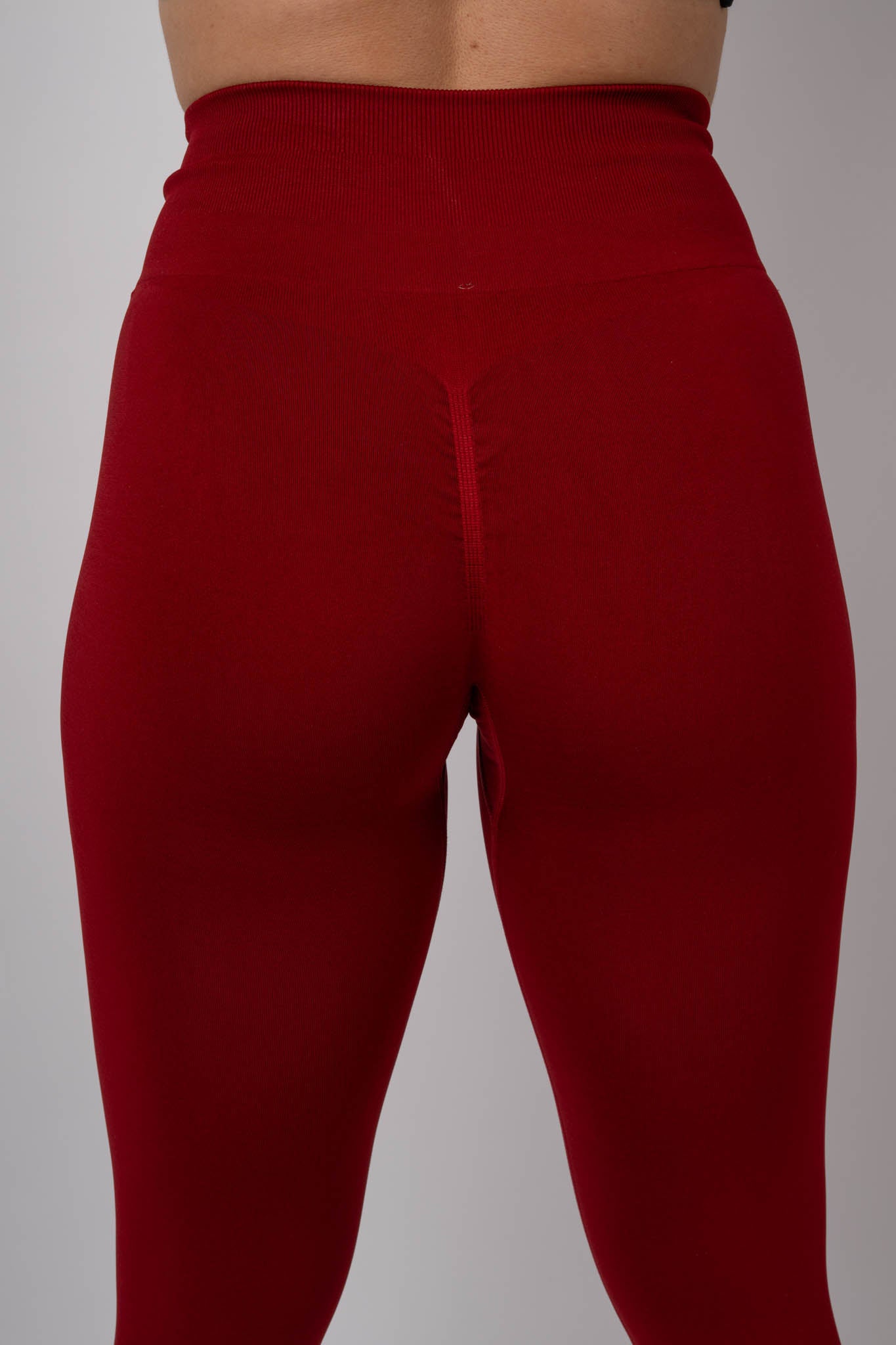 seamless high-waist leggings – deep red | sculpting squat proof fit | galvis sports