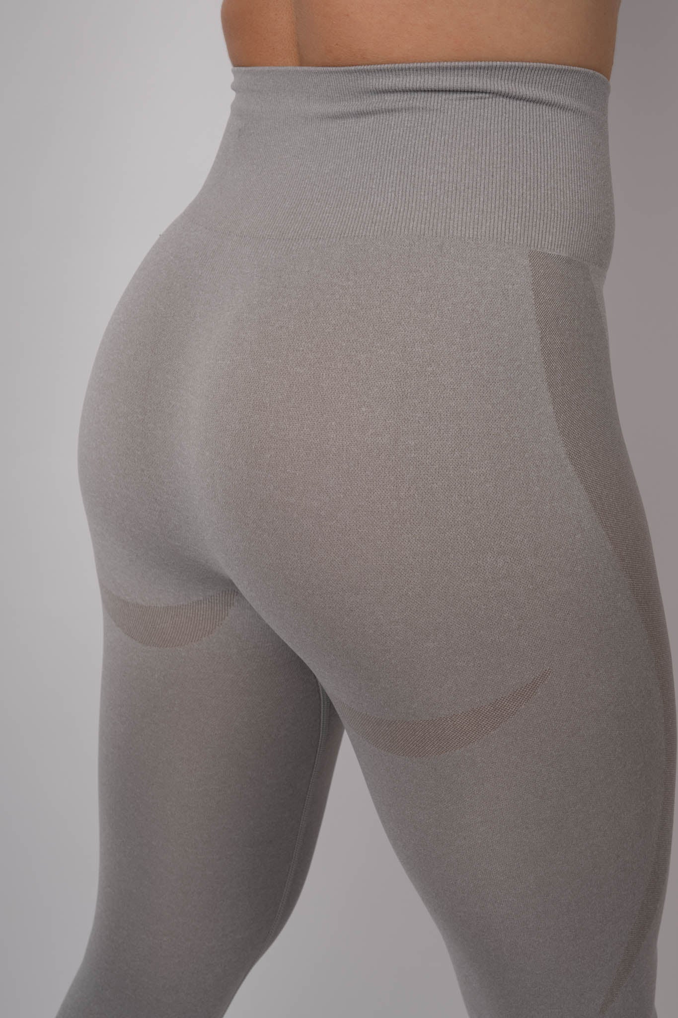 seamless high-waist leggings – grey | women’s sculpting gymwear | galvis sports