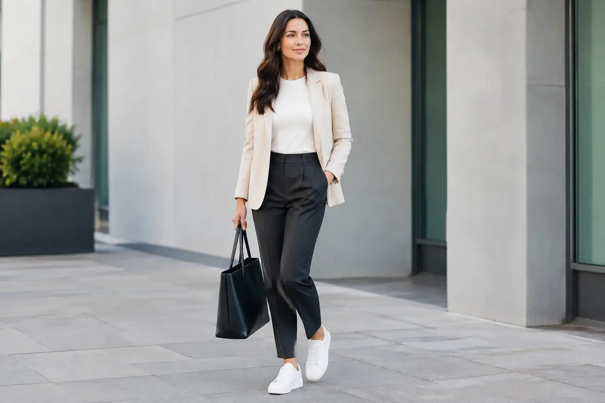 How to Wear Athleisure Office Style with Polish