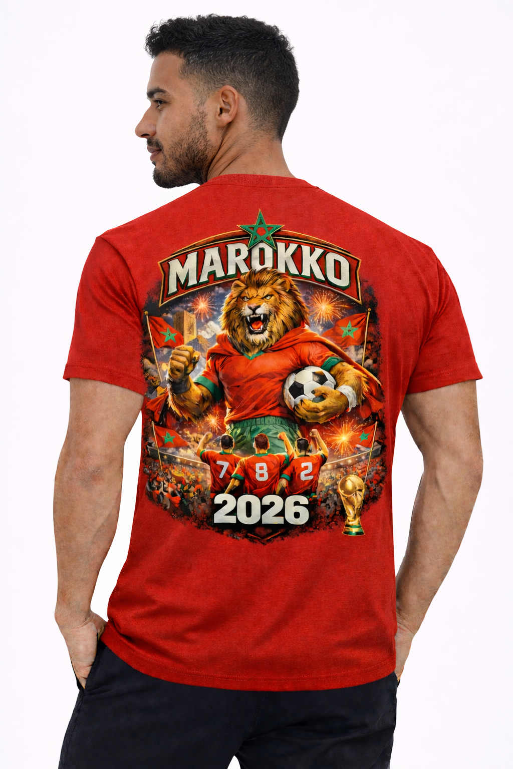 Fan T-Shirt Morocco World Cup 2026 – Red | Supporter Edition | Galvis Sports