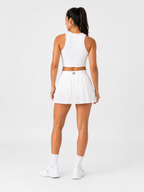 Padel Set (Top & Skirt) – White | Women’s Performance Court Outfit | Galvis Sports