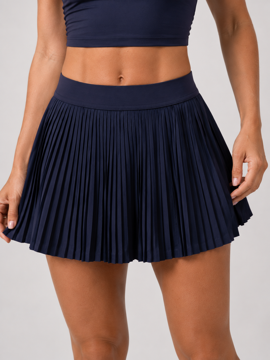 Conjunto de pádel (Top y falda) – Azul marino | Conjunto de pista de alto rendimiento para mujer | Galvis Sports
