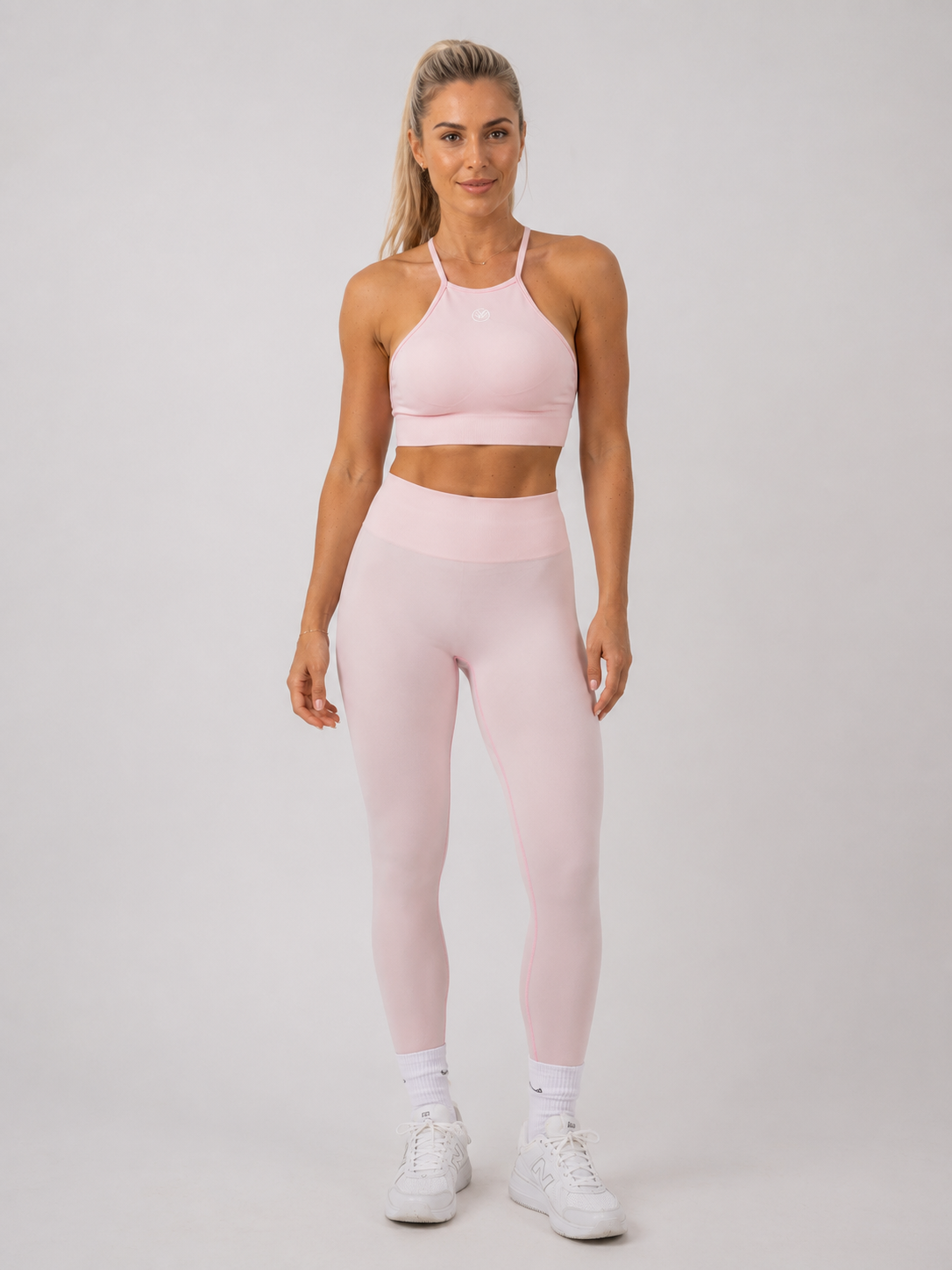 Blush Pink Seamless Training Set | Women’s Sculpting Gym Set | Galvis Sports