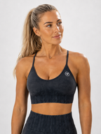Seamless Ribbed Bra & Training Shorts Set – Black | Sculpting Gym Set | Galvis Sports