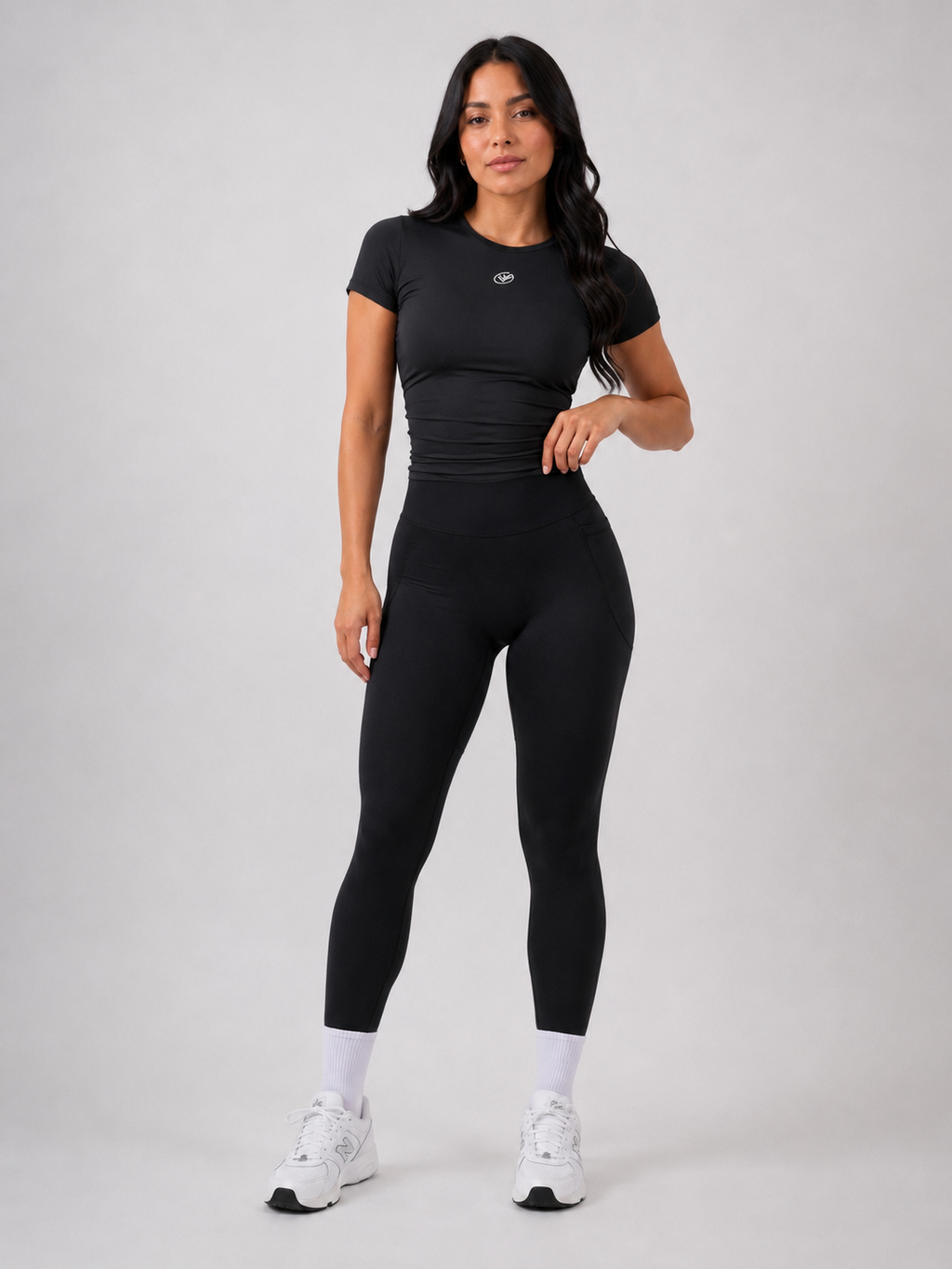 Seamless Legging Set – Black | Women’s Sculpting Gym Set | Galvis Sports
