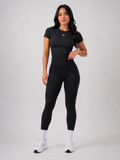 Seamless Legging Set – Black | Women’s Sculpting Gym Set | Galvis Sports
