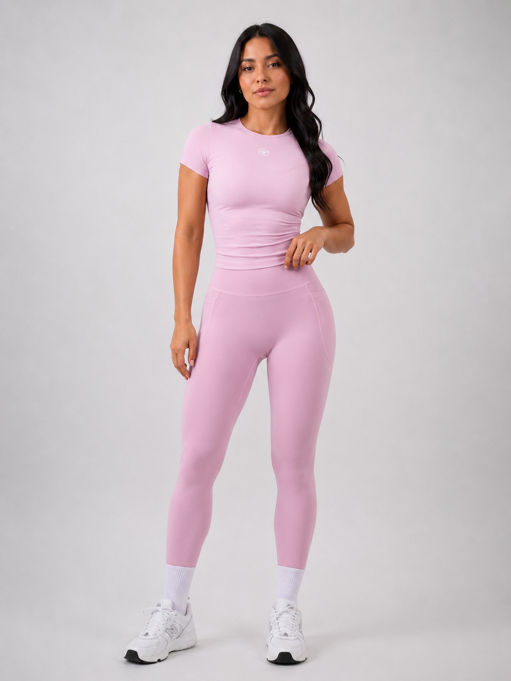 Seamless Legging Set – Light Pink | Women’s Sculpting Gym Set | Galvis Sports