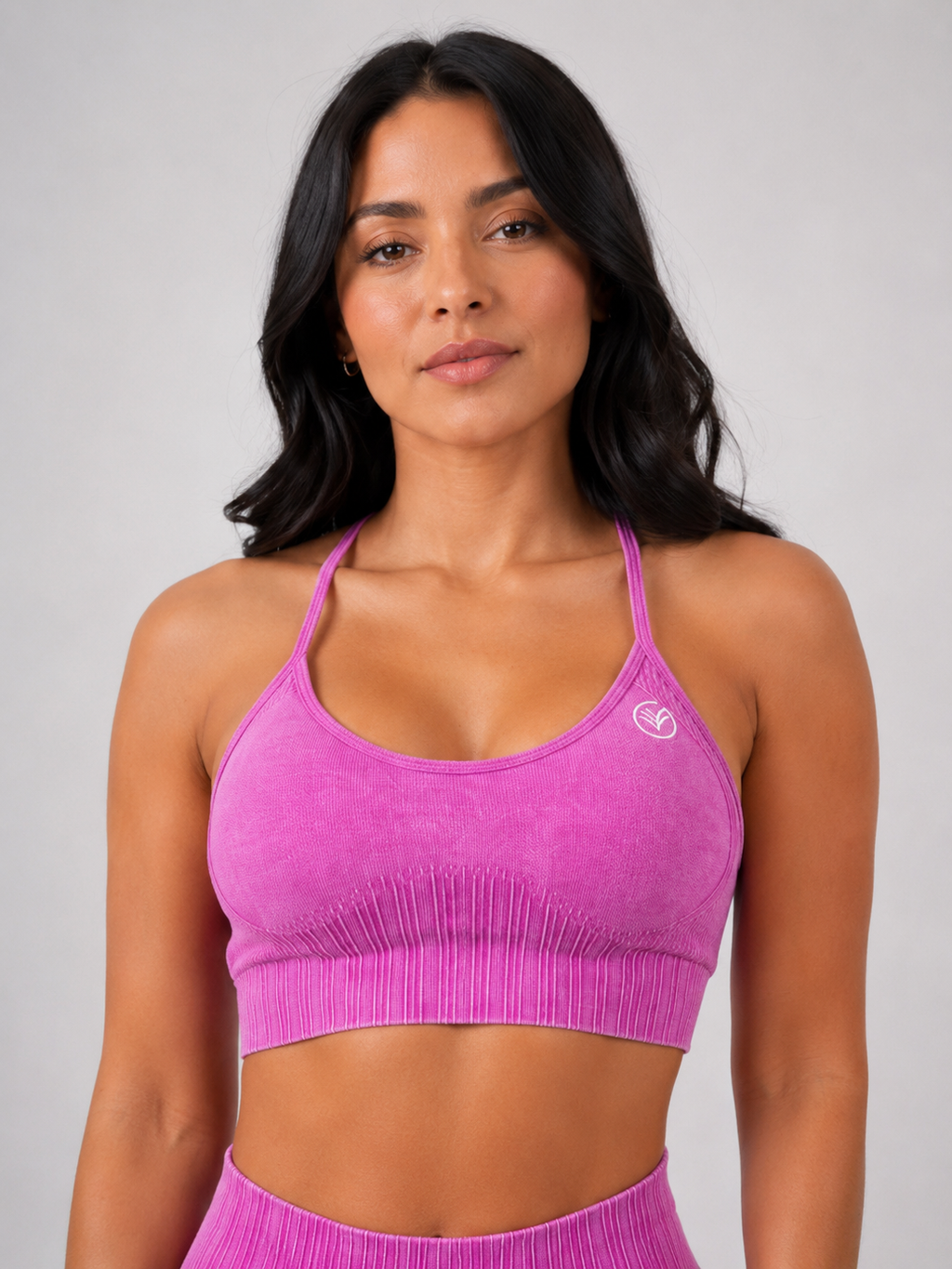 Seamless Ribbed Bra & Training Shorts Set – Pink | Sculpting Gym Set | Galvis Sports