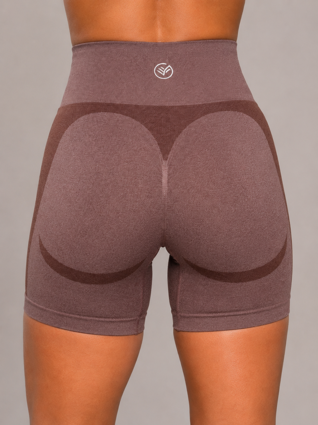Seamless Performance Shorts – Brown | Sculpting High-Waist Fit | Galvis Sports