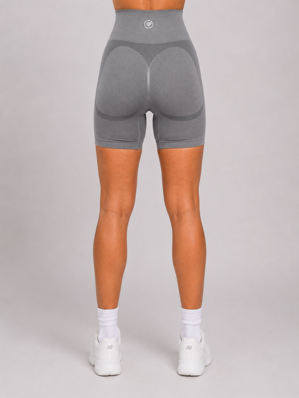 Seamless Performance Shorts – Grey | Sculpting High-Waist Fit | Galvis Sports