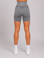 Seamless Performance Shorts – Grey | Sculpting High-Waist Fit | Galvis Sports