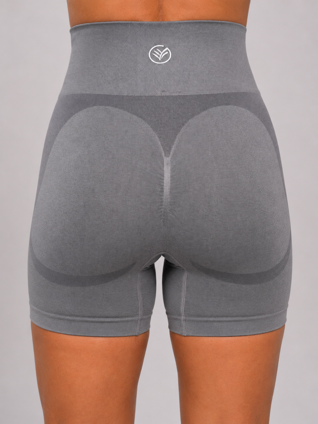 Seamless Performance Shorts – Grey | Sculpting High-Waist Fit | Galvis Sports