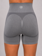 Seamless Performance Shorts – Grey | Sculpting High-Waist Fit | Galvis Sports