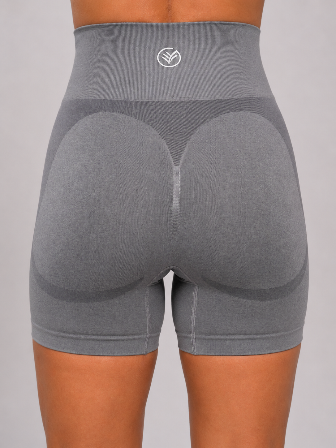 Seamless Performance Shorts – Grey | Sculpting High-Waist Fit | Galvis Sports