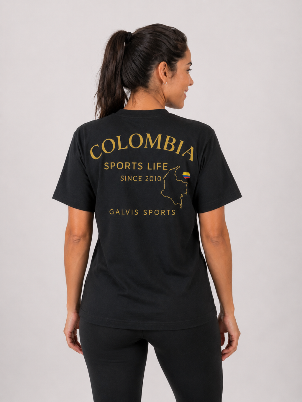 Colombia Heritage T-Shirt – Black | Premium Streetwear Tee | Galvis Sports
