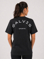 Black Big Logo T-Shirt Women | Athletic Streetwear Tee | Galvis Sports