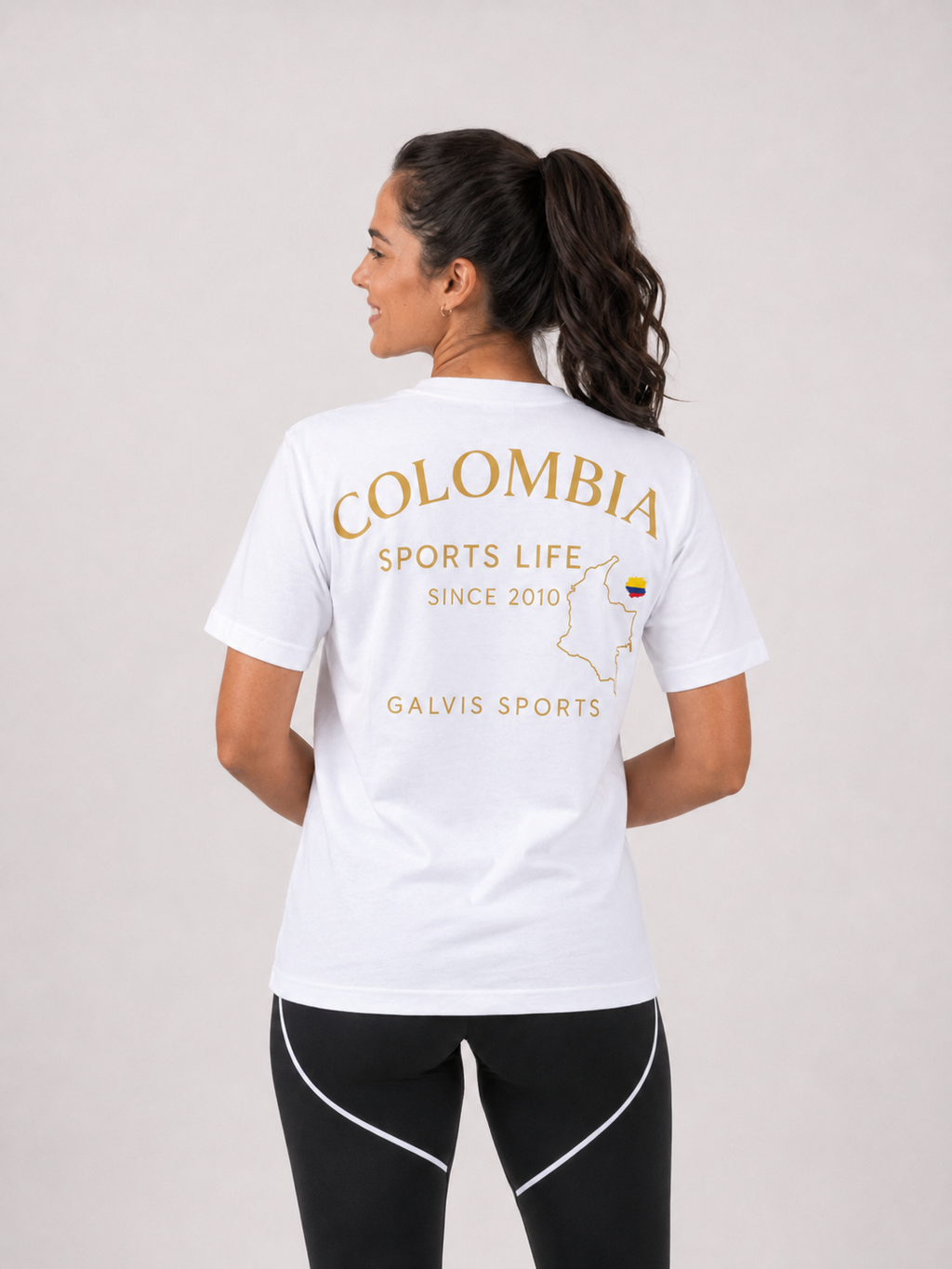 Colombia Heritage T-Shirt – White | Premium Streetwear Tee | Galvis Sports