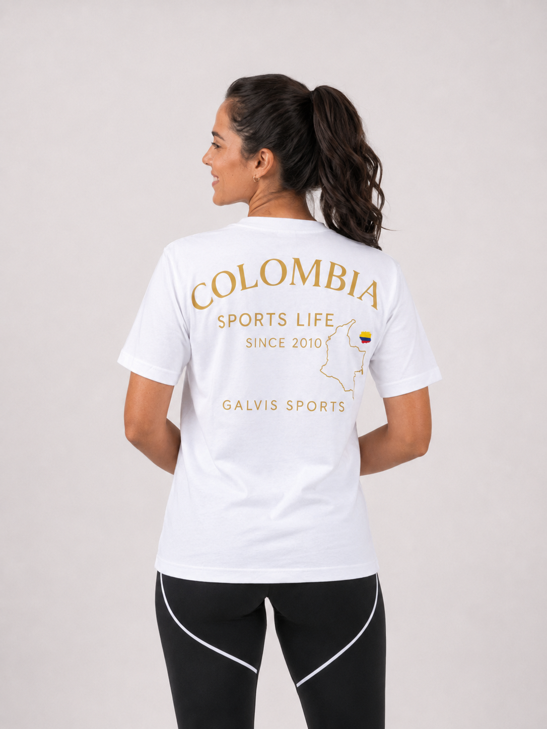 Colombia Heritage T-Shirt – White | Premium Streetwear Tee | Galvis Sports