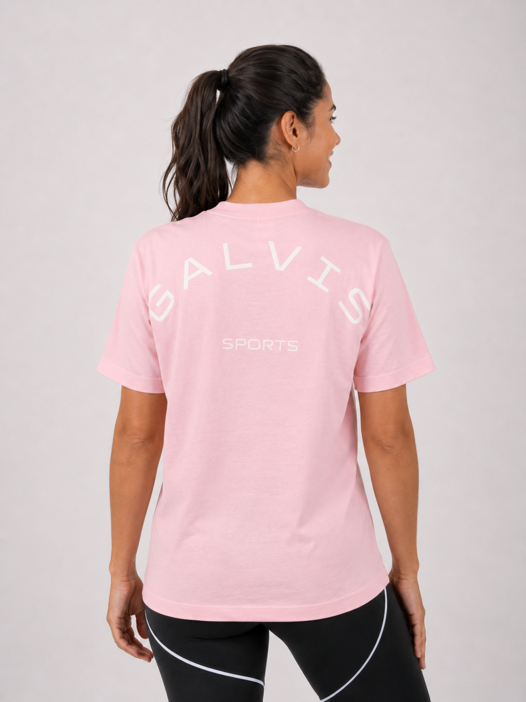 Classic Pink Big Logo T-Shirt | Women’s Athletic Streetwear Tee | Galvis Sports