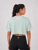 Cropped Training Tee – Mint Green | Women’s Athletic Crop Top | Galvis Sports