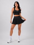 Padel Set (Top & Skirt) – Black | Women’s Performance Court Outfit | Galvis Sports