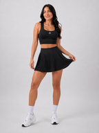 Padel Set (Top & Skirt) – Black | Women’s Performance Court Outfit | Galvis Sports