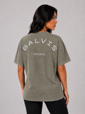 Washed Oversized T-Shirt – Army Green | Women’s Streetwear Tee | Galvis Sports
