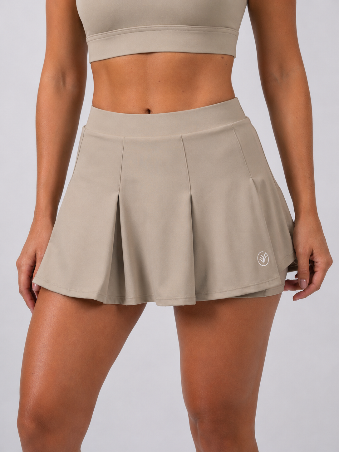 Tennis & Padel Set (3 Piece) – Beige | Women’s Performance Court Outfit | Galvis Sports