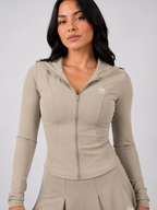 Tennis & Padel Set (3 Piece) – Beige | Women’s Performance Court Outfit | Galvis Sports