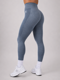 Seamless High-Waist Leggings – Light Blue | Sculpting Squat Proof Fit | Galvis Sports
