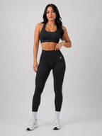 Seamless High-Waist Leggings – Black | Squat Proof Sculpting Fit | Galvis Sports