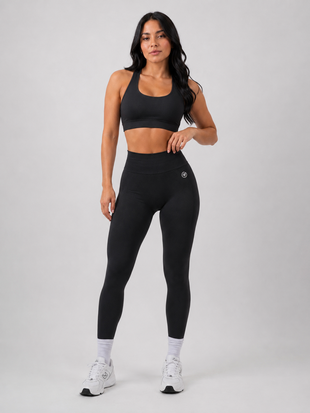 Seamless High-Waist Leggings – Black | Squat Proof Sculpting Fit | Galvis Sports