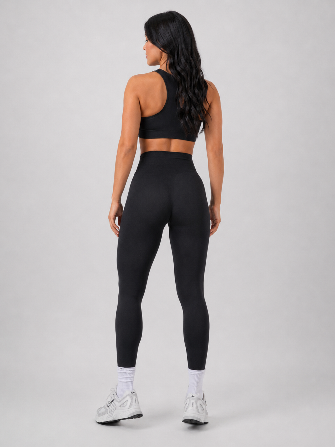 Seamless High-Waist Leggings – Black | Squat Proof Sculpting Fit | Galvis Sports